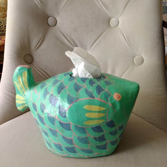 Paper Mache Tissue Box - Original Art - Picture 2 of 8